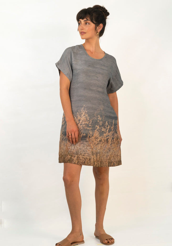 OCEAN VIEWS LINEN TENCEL POCKET DRESS